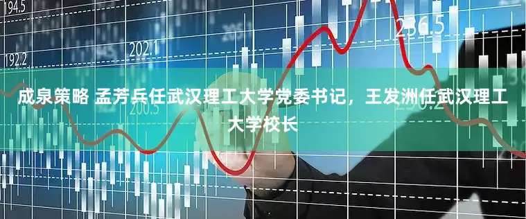 成泉策略 孟芳兵任武汉理工大学党委书记，王发洲任武汉理工大学校长