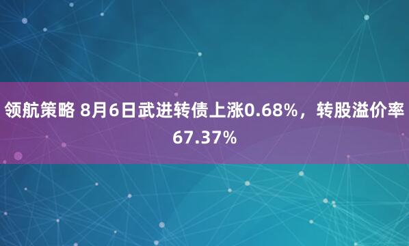领航策略 8月6日武进转债上涨0.68%，转股溢价率67.37%