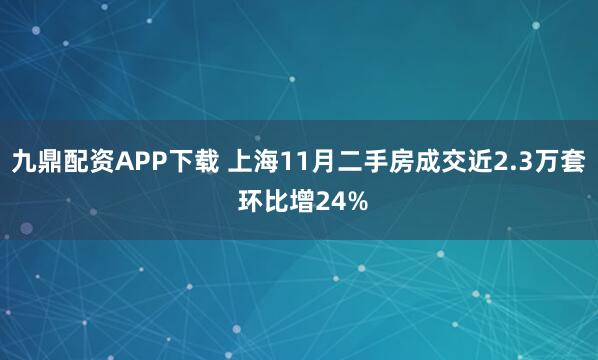 九鼎配资APP下载 上海11月二手房成交近2.3万套 环比增24%